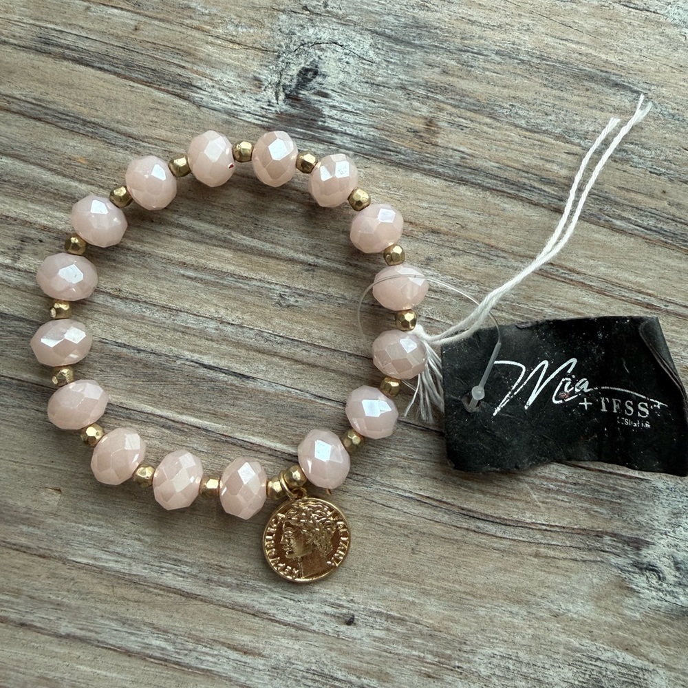 Mia + Tess beaded stretch bracelet